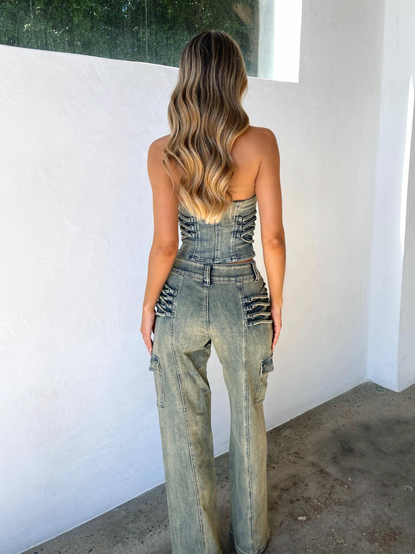 Joelle Corset Top Denim