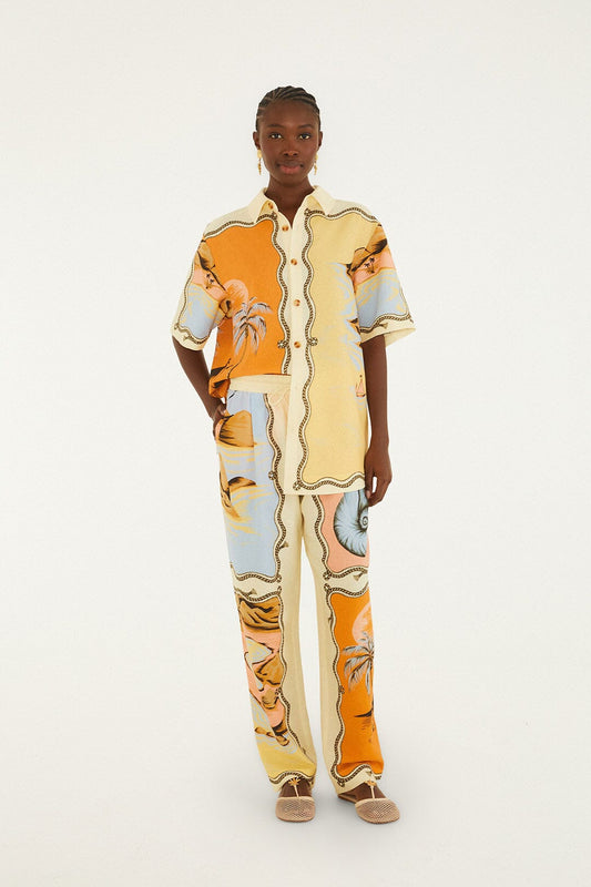 Multicolor Rio Souvenir Scarves Pants