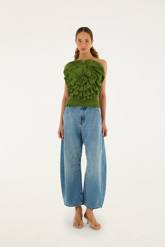 Barrel Denim Pants