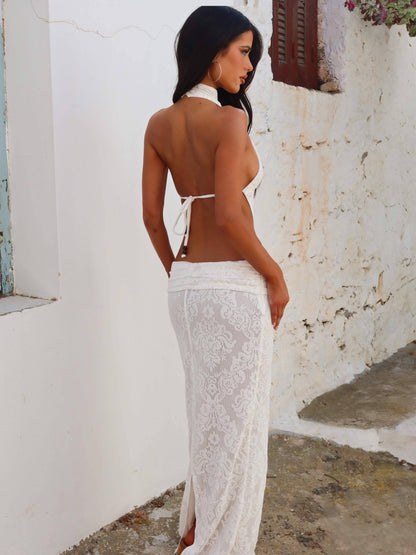 ALBINAE MAXI DRESS BRIGHT WHITE