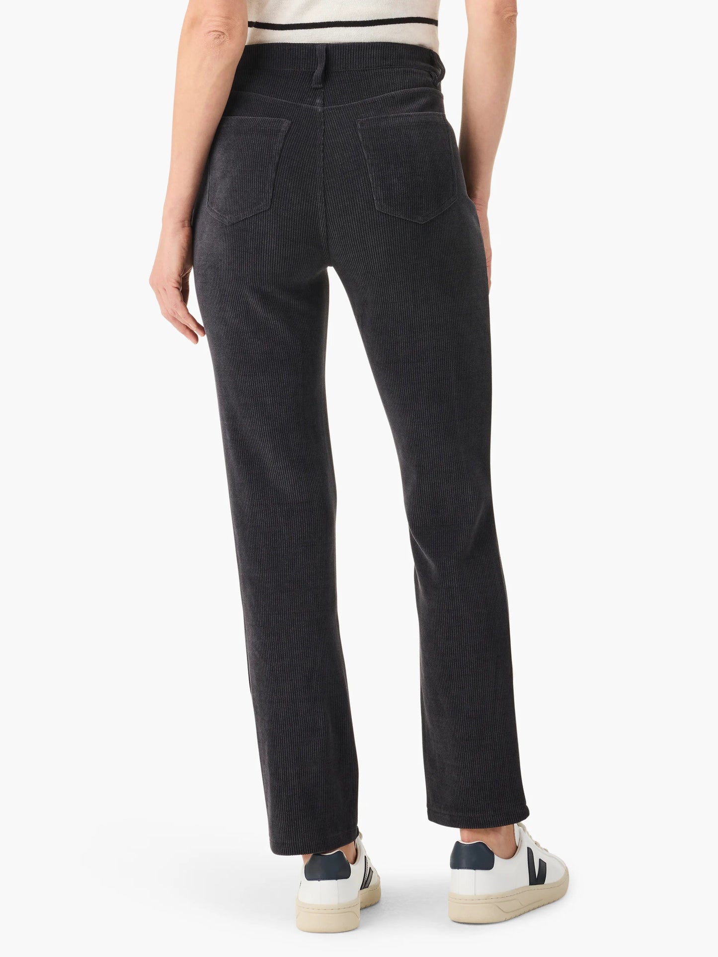 Mid Rise Corduroy Straight Ankle Pant