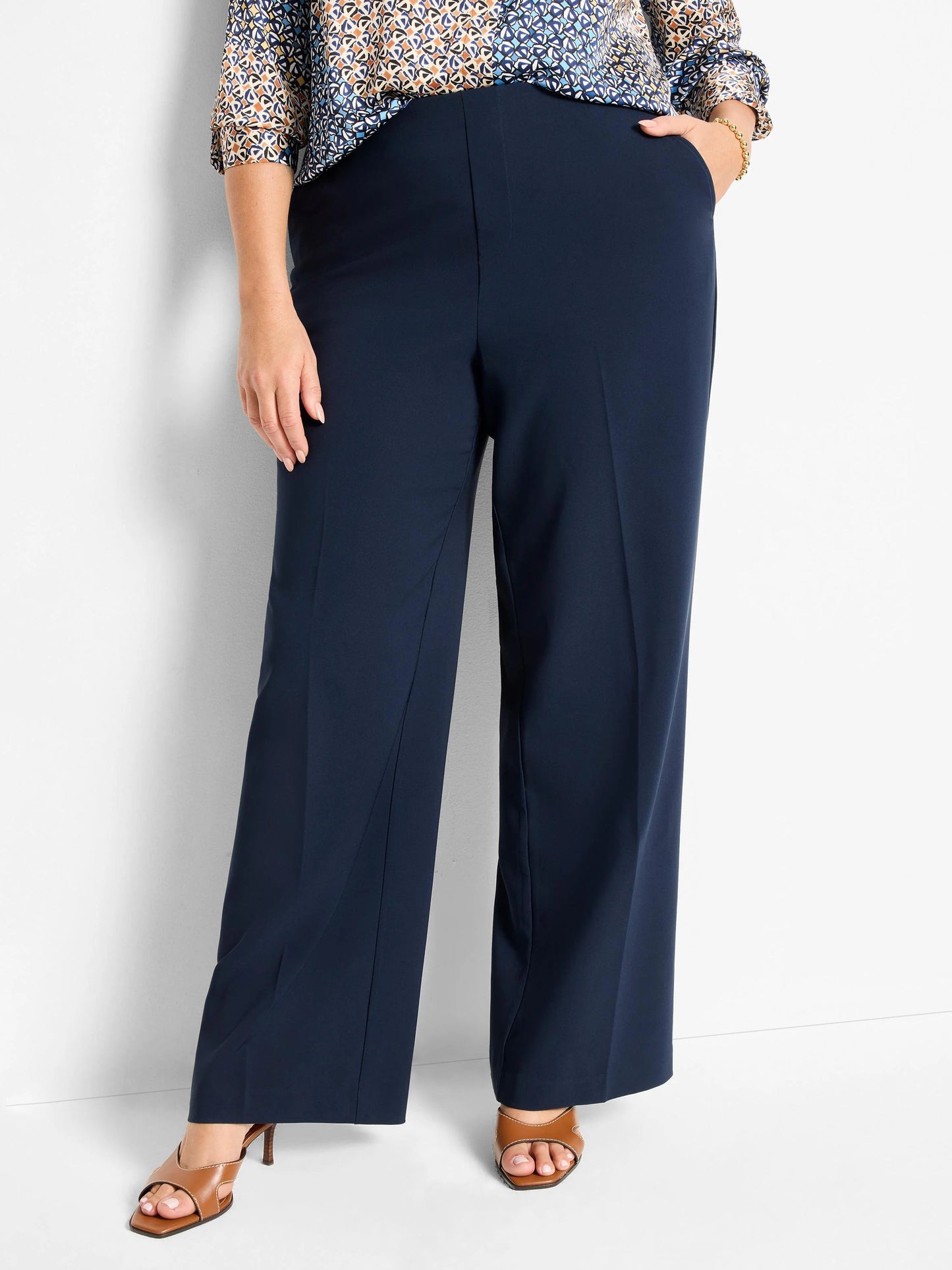 Lenox Wide Leg Sleek Stretch Pant