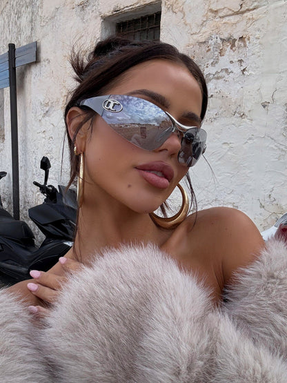Signature Frameless Sunglasses Silver