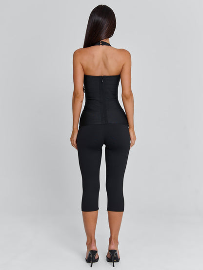 Karne Capri Jumpsuit Black