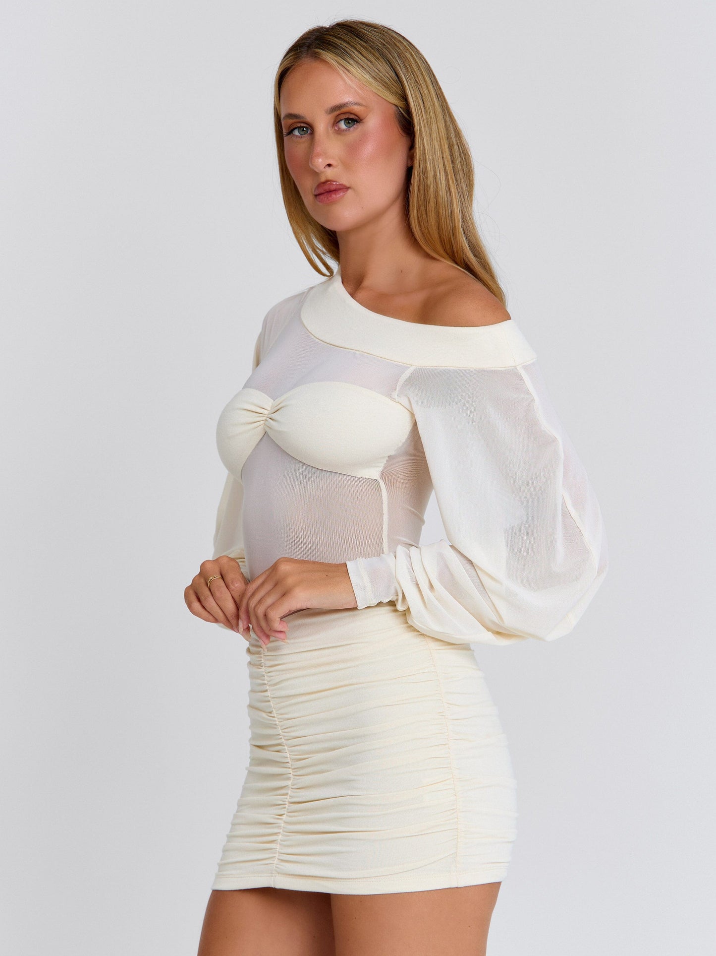KILIE MINI DRESS BEIGE