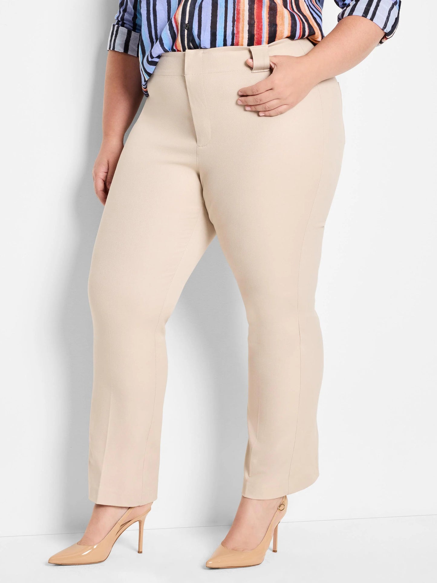 Plaza Demi Boot Cotton Bi-Stretch Ankle Pant