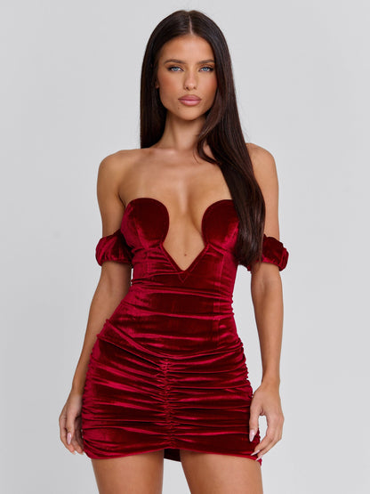 NARNIE MINI DRESS RED