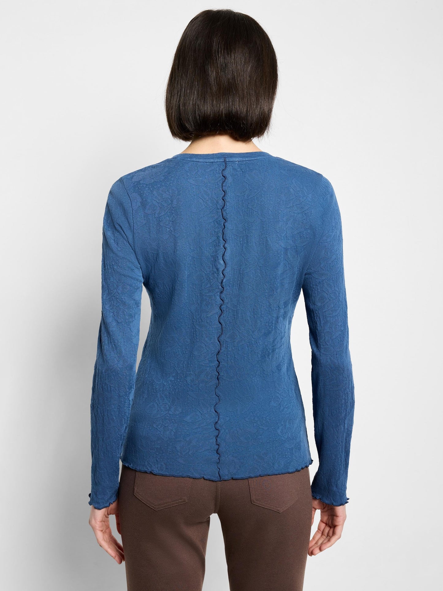 NZT Lace Knit V-Neck T-Shirt