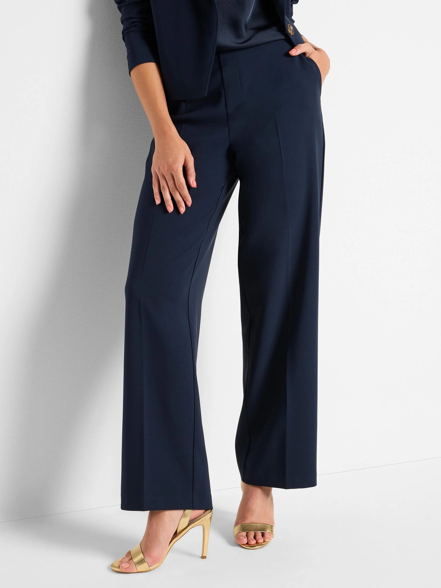 Stretch Knit Lenox Wide-Leg Pant