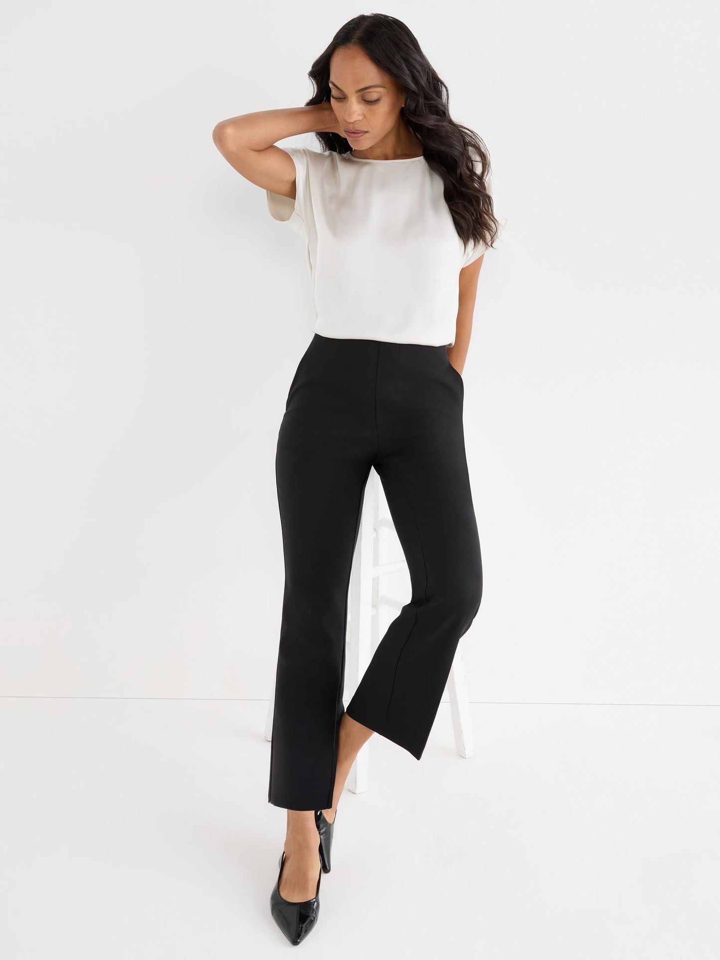 Sleek Stretch Plaza Demi Boot Ankle Pant