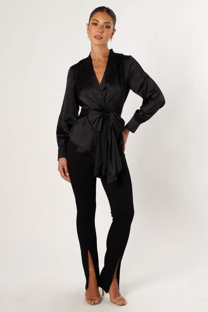 Aydin Wrap Top - Black